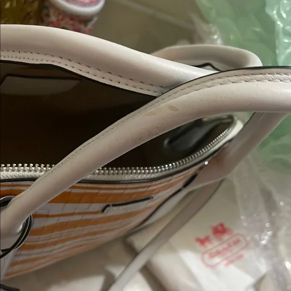 COACH - Bleeker Preston woven embossed satchel Bag- EUC- 31004 - Picture 5 of 12